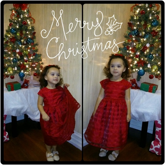 GEORGE TODDLER GIRL RED DRESS SIZE 5 - Picture 7 of 7